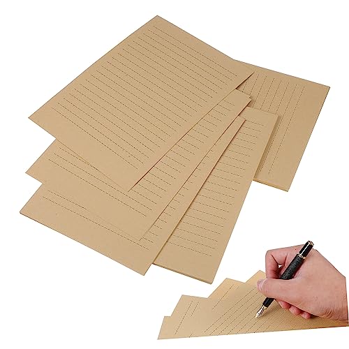 STOBOK 200 Blatt Buchstaben Kraftpapier Retro-Papier liniertes Briefpapier Vintage-Briefpapier Gruß paketpapier packpapier briefumschläge Retro-Briefpapier Schreibpapier für Einladungen von STOBOK