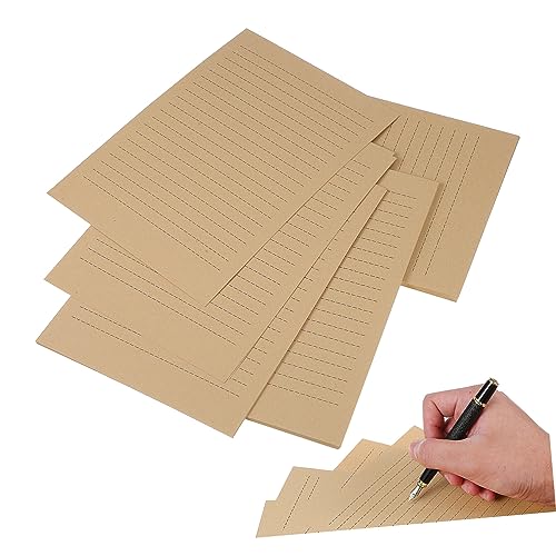 STOBOK 200 Blatt Retro-Briefpapiere kleine Karten mit Umschlägen altes Schreibpapier schickes Papier Papierlinie paketpapier packpapier briefumschläge Grußkarten dekorative Briefpapiere von STOBOK