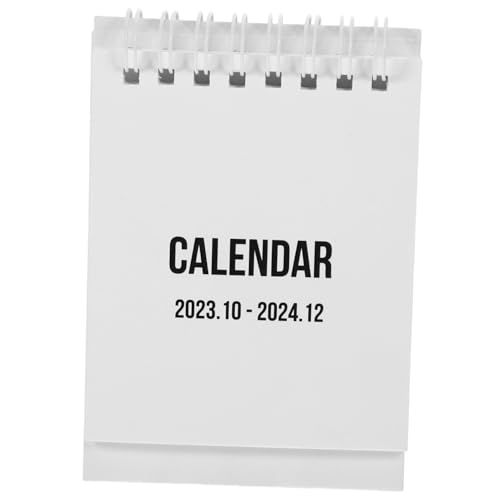 STOBOK 2024 tischkalender kalender schreibtisch Bürokalender/desk calendar Staffelei-Flip-Kalender trocken abwischbarer Kalender kleiner Kalender dekorativer Mini-Kalender Papier Weiß von STOBOK