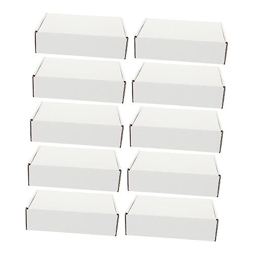 STOBOK 20Er Boxen Flugzeugkarton packen Versandkartons Umzugskartons Kartons für den Umzug Schachteln zum Verpacken storage boxes aufbwahrungs-box Paketboxen Express-Boxen Wellpappe Weiß von STOBOK