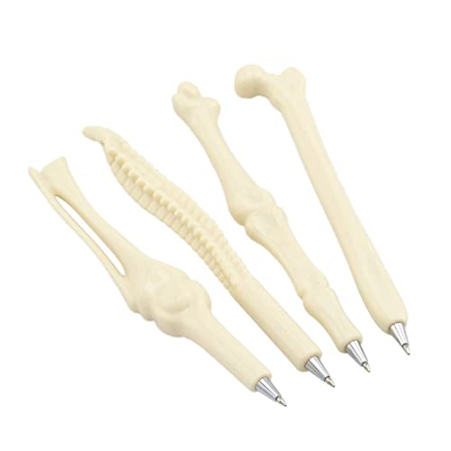 STOBOK 20st Knochen Stifte Schreibwaren Stilo Mini-stifte Neuheitsstifte Für Seltsam Japanische Stifte Markierungen Lustig Le Süßes Stationäres Creative Bone Kugelschreiber Black von STOBOK