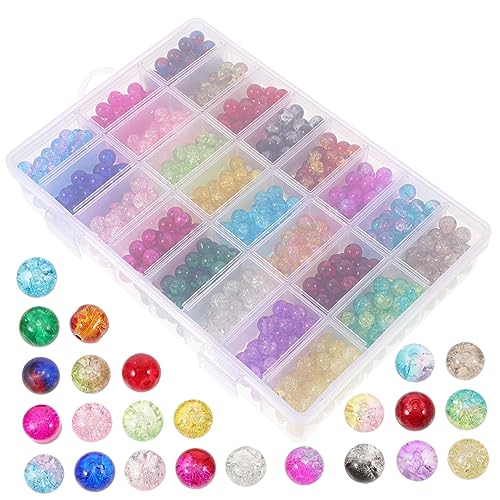 STOBOK 24 Fächer Glasperlen Set 1200 Bunte DIY Schmuckperlen Für Armbänder Und Halsketten Vielseitige Bastelperlen Aus Für Kreatives Schmuckdesign von STOBOK