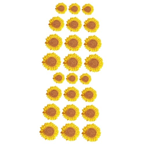 STOBOK 24 Stk Gestickter Sonnenfleck Dekoration von Kleidung Einzigartige Dekoration Stickereiflecken zarte gestickte Patches Kleidung gestickter Aufnäher Sonnenblumen-Kleidungsflecken von STOBOK