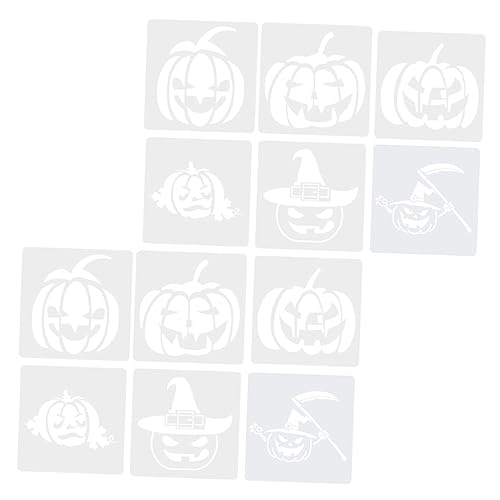 STOBOK 24 Stk Halloween-Vorlage DIY-Halloween-Schablone Halloween-Zeichnungsschablonen halloween basteln halloween schablonen Basteldruckschablone Sprühschablone das Haustier Weiß von STOBOK