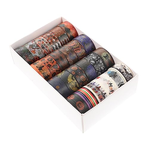 STOBOK 24 Stück Halloween Klebeband Bücherwurm Aufkleber Farbiges Klebeband Party Dekorative Washi Tapes Papierdekorationsband Washi Papiere Selbstklebende Bänder Halloween Stil von STOBOK