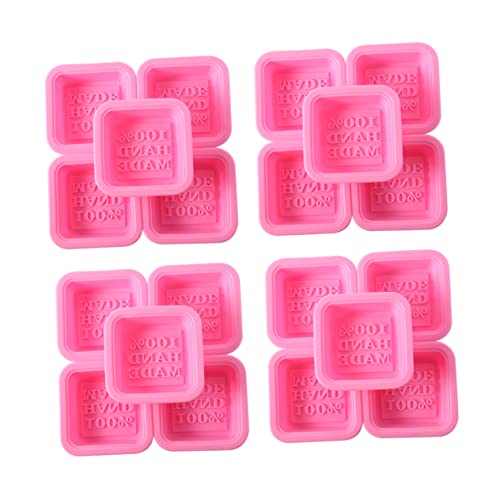 STOBOK 25 Stk Seifenform dekoration fürs bad silikonform soap mold silikongießform silikongiesform Snap-Bar-Formwachs schmilzt Fondantformen Bonbonformen kuchenform Kieselgel Rosa von STOBOK