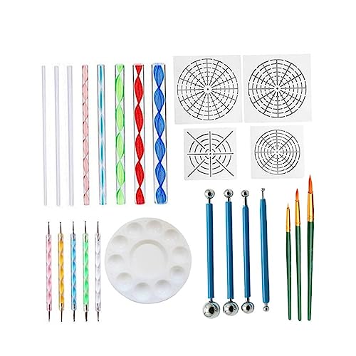 STOBOK 25-teiliges Set Punktierstift Aus Keramik Paletten Punktierungsstift Farbpalette Mit Deckel Pfanne Pastell Punktstift Prägestift Werkzeuge Einkerbungswerkzeuge Aus Ton von STOBOK