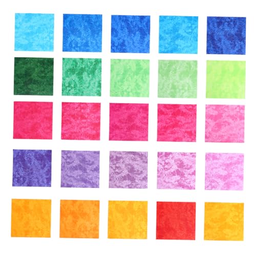 STOBOK 25St Tie-Dye-Patchwork Weihnachtsquiltstoff Quiltset Quilten von Patchwork Bastelstoff aus Baumwolle Stoff nähen Patchworkstoff Steppstoff Meterware Quadrat der Stoff Material von STOBOK