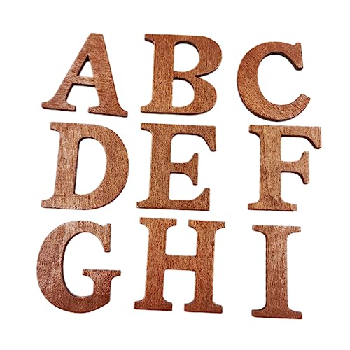 STOBOK 26 Stück 26 Englische Holzbuchstaben Mini-Spielzeug Alphabet-Lernspielzeug Bastelbriefe kinder puzzle laubsägen für kinder Englisch lernen spielzeug 26 Alphabet-Holzchips Hölzern von STOBOK