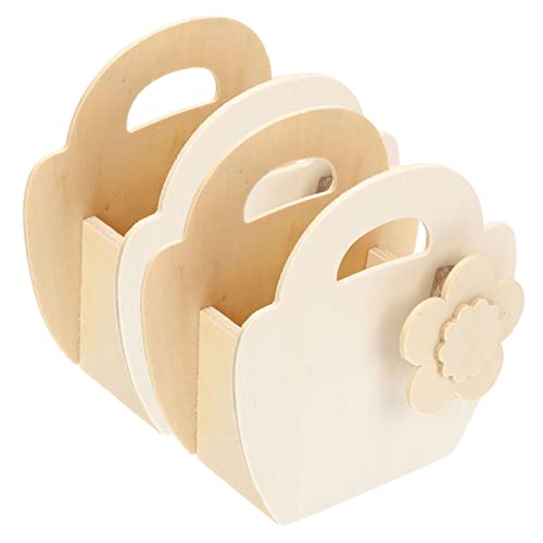 STOBOK 2St DIY-Spielzeug Geschenkkorb zur Hochzeit kinder spielset Hochzeitsblumenmädchenkorb Weidenkorb storage boxes aufbwahrungs-box Handkorb für die Hochzeit Aufbewahrungskorb hölzern von STOBOK