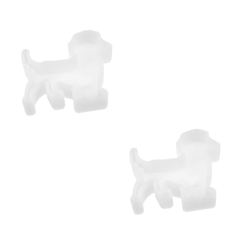 STOBOK 2St Epoxidform kerzenform D Hund Silikonform Flexible Gießform Silikonform mit weiblichem Design Seifenform DIY Bastelform Kerze-Hundeform Form für Hund Kieselgel Weiß von STOBOK