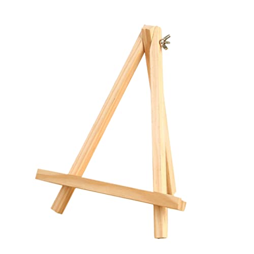 STOBOK 2St Kalender-Präsentationsständer Mini Holzstaffelei Dreieckige Staffelei Display Staffelei Sammelkartenanzeige Staffeleien Münzregal Gemäldehalter Mini-Holzständer Bambus von STOBOK