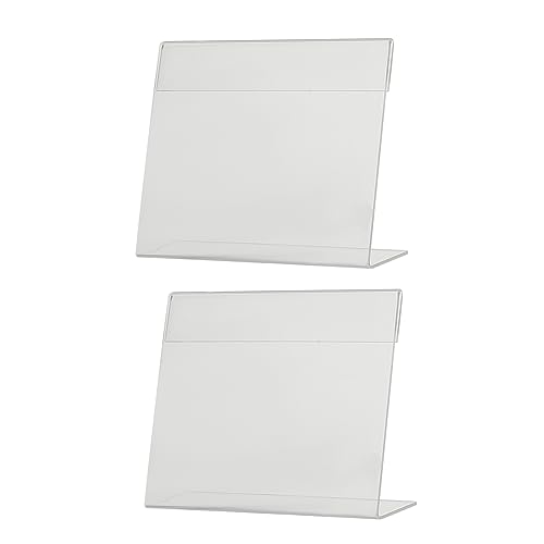 STOBOK 2St OEM Etiketten Aufkleber Inhaber der Tischnummer Einzelhandel für Zeichen Anzeige tischkartenhalter preisschilder Desktop-Preisregal Desktop-Menü-Aufbewahrungsregal Acryl von STOBOK