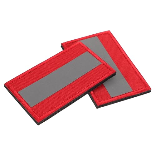 STOBOK 2St Reflektierende Patch-Aufkleber reflektierender Hakenverschluss Reflektierende Aufnäher für Kleidung selbstklebender Armband-Patch Kleidung reflektierender Patch Stoff rot von STOBOK