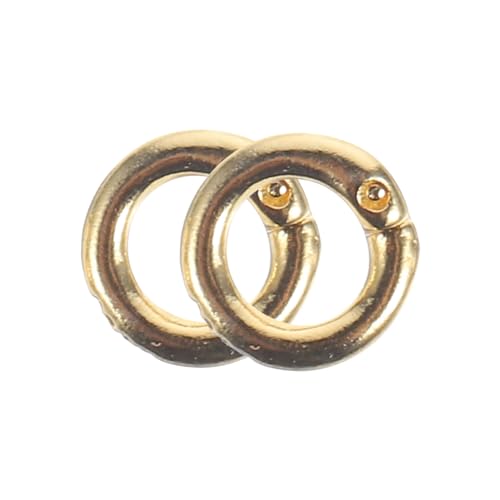 STOBOK 2St Schmuck-Verbindungsring Sprungringe Schlüsselbund Armbänder Reifen Haken schmuckverbinder schlusselketten Mehrzweck-Biegeringe Halskette Reparatur Biegering s925 Silber Golden von STOBOK