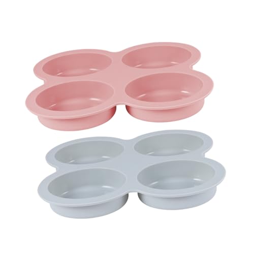 STOBOK 2St Schokoladenform Schalenform DIY Seifenform Runde Eiswürfelformen Fondantformen Fudge-Formen de para gelatinas 4 Hohlräume quadratische Bonbonformen Kuchenform von STOBOK