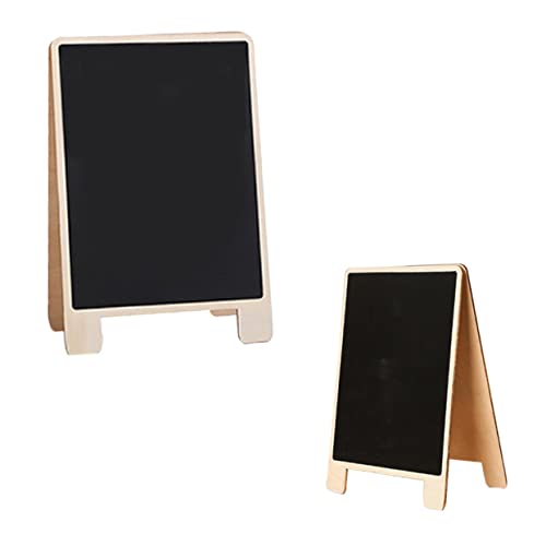 STOBOK 2St kleine tafel bemalen Notiztafel Zeichen Tafeletiketten Message Board Planke Tafeln holzbrett holzplatte hochzeitsdeko staffelei Holzhandwerk Tafelschild aus Holz Zypresse Black von STOBOK