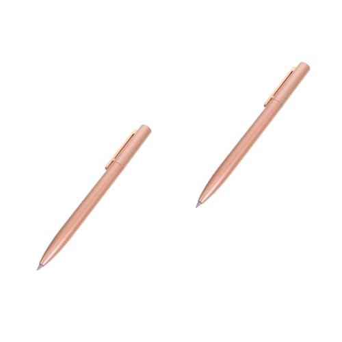 STOBOK 2St rotierender Stift schwarze kugelschreiber metall kugelschreiber Gelschreiber mit feiner Spitze Kupferstift Schreibstifte schwarze Stifte mit feiner Spitze Aluminium Rose Gold von STOBOK