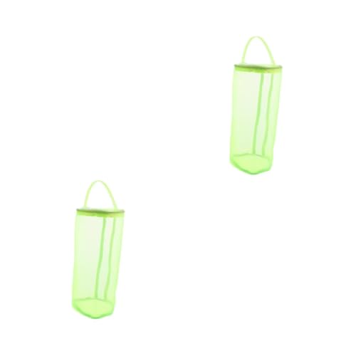 STOBOK 2st Aufbewahrungstasche Aus Wolle Häkelnadel-organizer-etui Gehäkelter Rucksack-organizer Gehäkelter Aufbewahrungsorganisator Garnbeutel Zum Häkeln Schale Häkeln Light Green Nylon von STOBOK