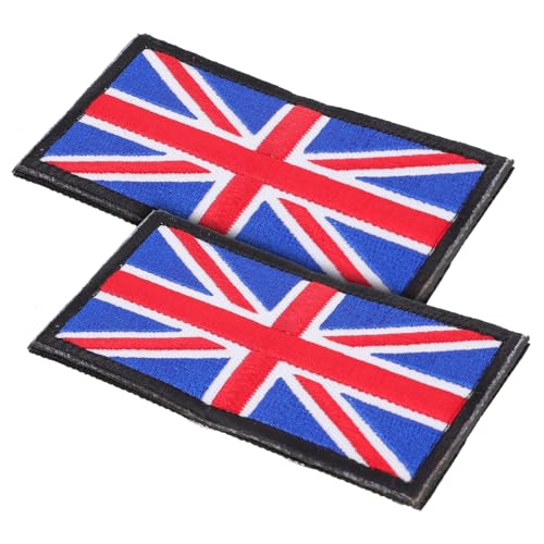 STOBOK 2st Aufnäher Mit Nationalflaggen Outdoor-dekor Großbritannien Patch Mit Britischer Flagge Abzeichen Annähen Nationalflaggen-patch Aus Hut Buga-stickerei Armbinde von STOBOK