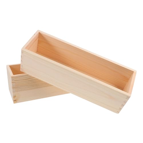 STOBOK 2st Handgemachte Seifenform Form Zur Seifenherstellung Silikonform Für Seife Diy Bastelwerkzeug Holz Beige von STOBOK