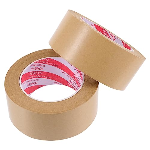 STOBOK 2st Klebeband Wickelband Strapazierfähiges Magnetband Sich Bewegendes Band Einfarbiges Band Geschenkband Dichtungsbänder Aus Papier Packband Aus Kraft Buchband Brown Kraftpapier von STOBOK