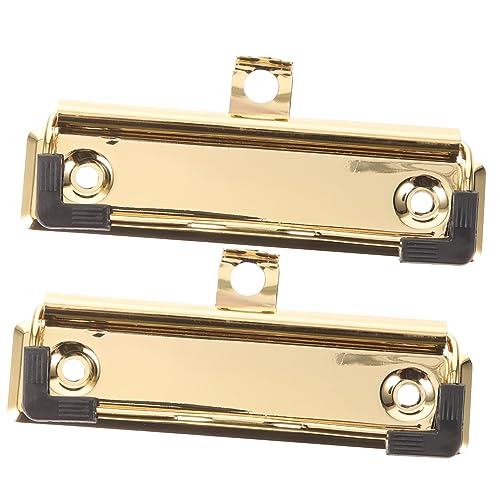 STOBOK 2st Multifunktionale Bindeklammern Aktenklammern Kleines Klemmbrett Büro-klemmbrett-clips Klemmbrett Mini Klemmbrett Mit Speicher Chip Krawatten Büroklammern Klemmen Golden Abs von STOBOK