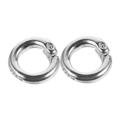 STOBOK 2st Schmuck-verbindungsring Biegering-öffnungswerkzeuge Silberkette Sprungringe Silberne Biegeringe Schlüsselringe Kette Aus Sterlingsilber Haken Schlüsselbund S925 Silber Silver von STOBOK