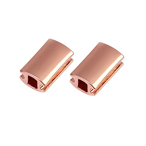 STOBOK 2st Schmuckperlen Bausatz Tonperlen Kettenverlängerung Gold Passende Armbänder Sicherungsperlen Stifte Anhänger Silberne Schließe Große Lochperlenmasse Bausätze Reize Rose Gold von STOBOK