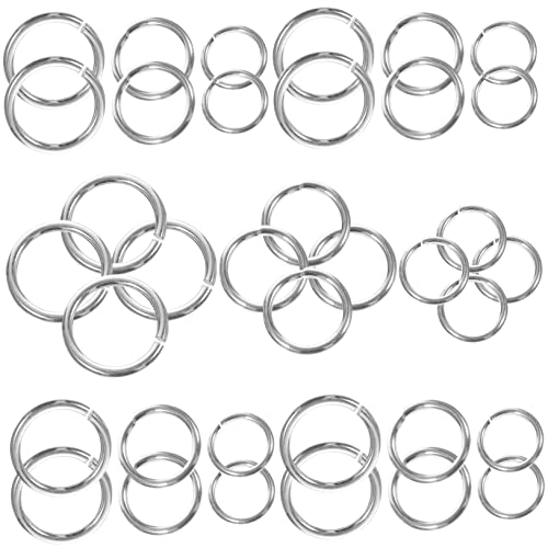 STOBOK Sprung Ringe Für Schmuckherstellung 3 Biegeringe Aus Sterlingsilber Ringe Stifte Ringmaß Reparaturset Für Goldketten Schmuckglieder Armbandherstellungsset Sterlingsilberketten Schmuckzubehör von STOBOK