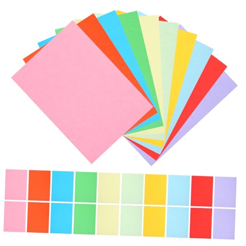 STOBOK 3 Packungen Farbkopierpapier Computerpapier Buntes Papier Diy Farbiges Papier Verschiedenes Bastelpapier Halbes Briefpapier Aquarellpapier Leichtes Papier Schimmernder Karton von STOBOK