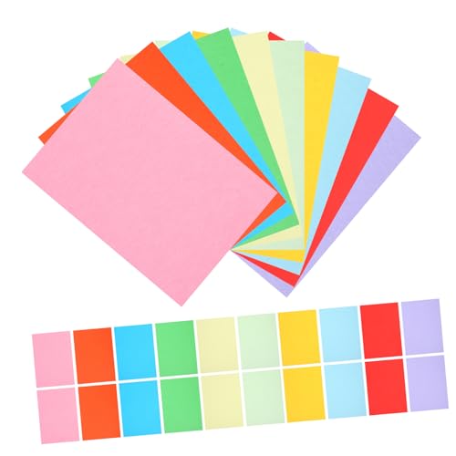 STOBOK 3 Packungen Farbkopierpapier Farbiges Geschenkpapier Buntes Papier Diy Farbiges Papier Pastellfarbener Karton Druckerpapier Aus Karton Mini-bindepapier Plakatkarton-masse von STOBOK