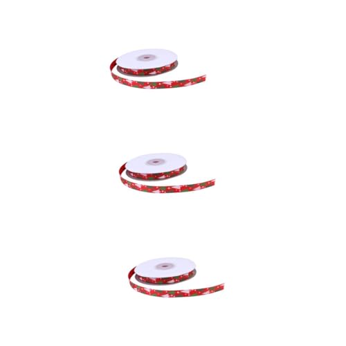STOBOK 3 Rollen Weihnachtsbaumband seidenband ribbon türdeko weihnachten bandalette xmas decoration Stoff band weihnachten Gegenwärtig Urlaubsband weihnachtsverpackungsband Polyester rot STOBOK 3 Rollen Weihnachtsbaumband seidenband ribbon türdeko weihnachten bandalette xmas decoration Stoff band weihnachten Gegenwärtig Urlaubsband weihnachtsverpackungsband Polyester rot von STOBOK
