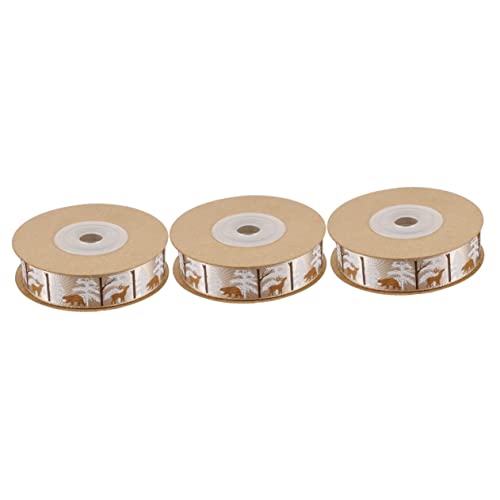 STOBOK 3 Rollen Weihnachtsserienband Vorabend Bänder zum Verpacken groß Blau Dekorationen ribbon bandfeile weihnachtsbäume geschmückt Verpackungsband weihnachtsthemaband Polyester Brown STOBOK 3 Rollen Weihnachtsserienband Vorabend Bänder zum Verpacken groß Blau Dekorationen ribbon bandfeile weihnachtsbäume geschmückt Verpackungsband weihnachtsthemaband Polyester Brown von STOBOK