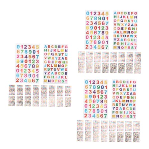 STOBOK 3 Sätze 3 Sets Aufkleber Bunte Buchstaben Aufkleber Glänzende Buchstaben Aufkleber Glitzer Alphabet Aufkleber Bunte Alphabet Aufkleber Folie 20 Blatt X 3 20 Blatt*3 von STOBOK