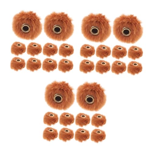 STOBOK 3 Sätze 3 Sets Fellkugel Anhänger Pompons Pompons Für Schlüsselanhänger Schmuckherstellung Anhänger DIY Bastelbedarf Pompons Für Halsketten Pompoms Perlen 10 Stück * 3 von STOBOK