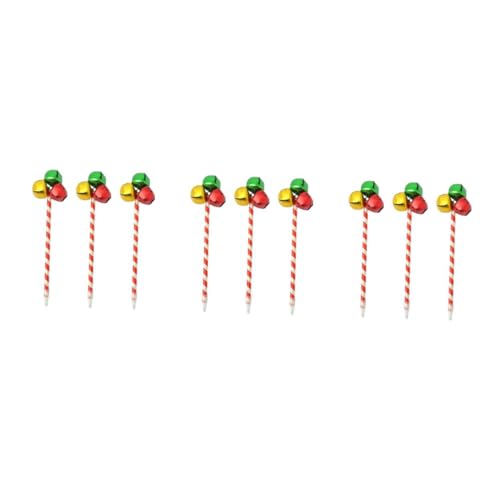 STOBOK 3 Sätze 3 Sets Weihnachtsglocken Kugelschreiber Weihnachtsstifte Weihnachts Partygeschenke Weihnachtsfeiertage Schreibwaren Weihnachts Glöckchen Ornament 3 Stück * 3 von STOBOK