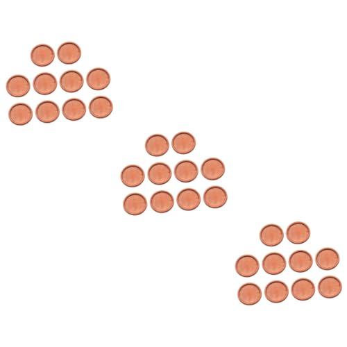 STOBOK 3 Sätze Basen Halskette Leere Basis Anhängerbasis Schmuckfassung Bastelbasis Brustpin-basis Schmuckbastelset Anhänger Tabletts Runde Hängetabletts Hölzern Coffee 20 Stück * 3 von STOBOK