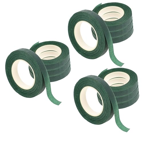 STOBOK 3 Sätze Blumenband Blumenzubehör Klebeband Grün Für Blumenstrauß Grünes Band Für Pflanzen Bastelband Blumenstielband Klebeband Geschenkband Green Papier 4 Stück * 3 von STOBOK