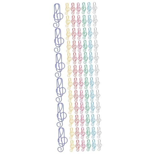 STOBOK 3 Sätze Büroklammer Dokumentieren Clips Planke Zwischenablage Schule Büroorganisation Büroartikel Cartoon-papierklammer Papierklammer Für Musiknotizen Eisen 100 Stück * 3 von STOBOK