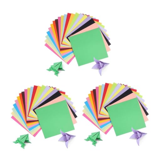 STOBOK 3 Sätze Buntes Origami Pastellpapier Zum Basteln Farbiges Kartonpapier Gemischtes Farbiges Origami Papier Quadratisches Papier Farbiges Papier Karton Farbiger 200 Stück * 3 von STOBOK