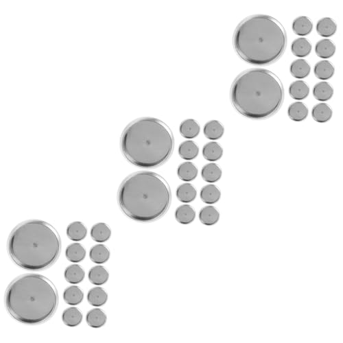 STOBOK 3 Sätze Edelsteinohrringe Ohrstecker Basis Ohrringe Aus Sterlingsilber Basis Für Die Herstellung Von Ohrringen Tabletts Leere Ringe Leere Ohrringpfosten Silver Metall 20 Stück * 3 von STOBOK