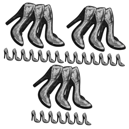 STOBOK 3 Sätze High Heels Patches Dekor Kleidungsstück Applikation High Heel Patch Kleidung Applikation Kleidungsstück Nähen Patches Stickerei Patch Stickerei Kleidung Patches 5 Paare * 3 von STOBOK