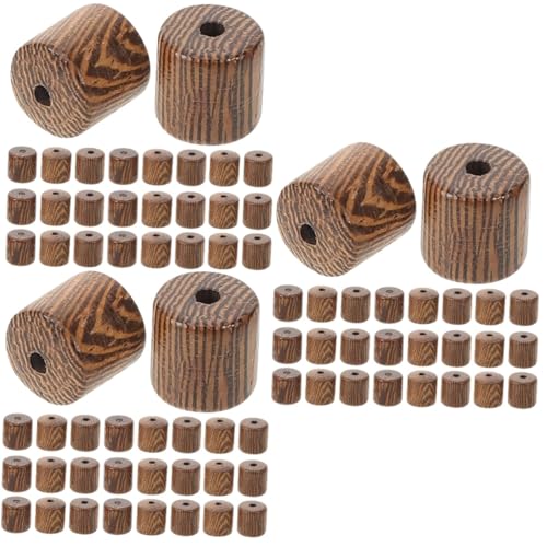 STOBOK 3 Sätze Hühnerflügel-fassperlen Aus Holz Diy-abstandsperlen Abstandsperlen Basteln Armband Machen Holzperlen Bastelset Holzschmuck Lose Perlen Armband Lose Perlen 100 Stück * 3 von STOBOK