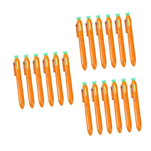 STOBOK 3 Sätze Karotten Kugelschreiber Kugelschreiber Mehrfarbiger Stift Desktop Kugelschreiber Desktop Schreibstift Mehrfarbiger Stift Zeichenstifte Teenager 6 Stück * 3 von STOBOK