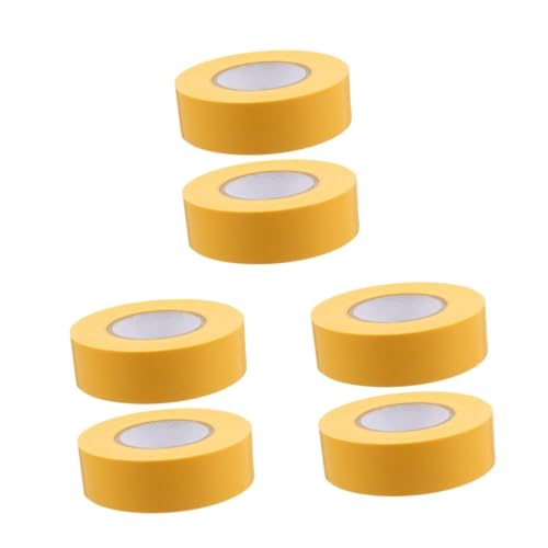 STOBOK 3 Sätze Kein Klebeband Dünnes Markierungsband Absperrband Dekoratives Klebeband Dekorationsband Klebeband Markieren Etikettenband Farbiges Band Pvc Yellow 2 Stück * 3 von STOBOK