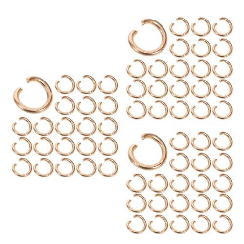 STOBOK 3 Sätze Kettenglied Geteilte Anschlüsse Halskette Ringverbinder Wandhalterung Armbänder Schmuckringe Schmuckzubehör Kette Biegering Kleiner Biegering Eisen Golden 30 Stück * 3 von STOBOK