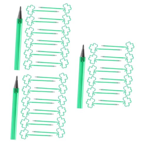 STOBOK 3 Sätze Kleestift Schreibutensilien Schreibkladde Schreibwaren Schulsachen Schulzeug Textmarker Kugelschreiber Plüsch Signierstift Stifte Plastik Green 20 Stück * 3 von STOBOK