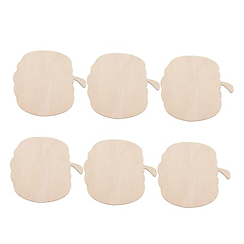 STOBOK 3 Sätze Kürbis-chips Kürbisse Dekorationen Kürbis Aus Pappe Halloween Dekoration Halloween-dekoration Pumpkin Decor Basteln Bastelset Holzausschnitt Holzscheibe Beige 6 Stück * 3 von STOBOK