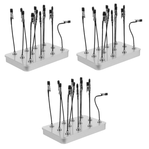 STOBOK 3 Sätze Lackierständer Airbrush-Spray-Modellierwerkzeuge Pinsel modell farbe clip basis Miniatur Malständer für Modelle Modellbau Werkzeug farbclip basis Sprühklemmenbasis Metall von STOBOK